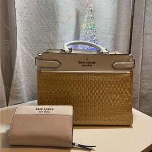 Kate Spade Beige and Cream Tote with Wallet